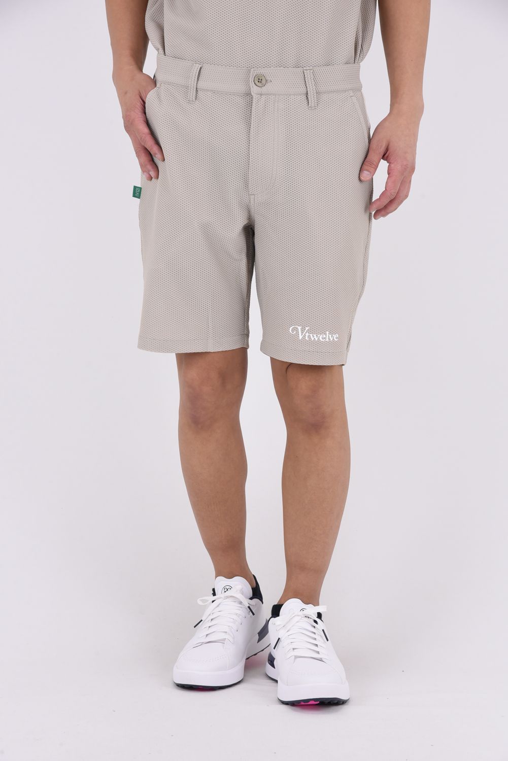 【26SS】 AIRY AWA SHORTS / ワッフル生地 ブランドロゴ ショートパンツ (ベージュ)