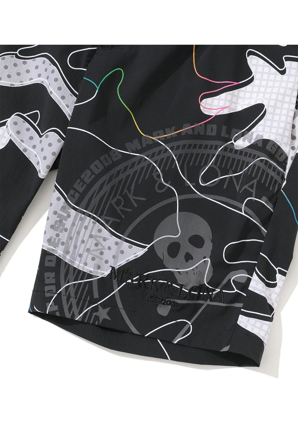 【2026SS 木村拓哉さん着用 VOL.4】 AXON CAMO PERFORMANCE SHORTS / 軽量ナイロンタフタ カモフラージュプリント ショートパンツ (ブラック) (3月4日入荷予定)