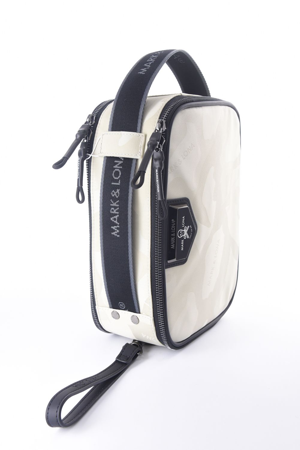 PREMIUM GAUGE 2-WAY POACH / コーデュラナイロン レザーパイピング オリジナルカモジャカード 2WAYポーチ (アイスグレー)