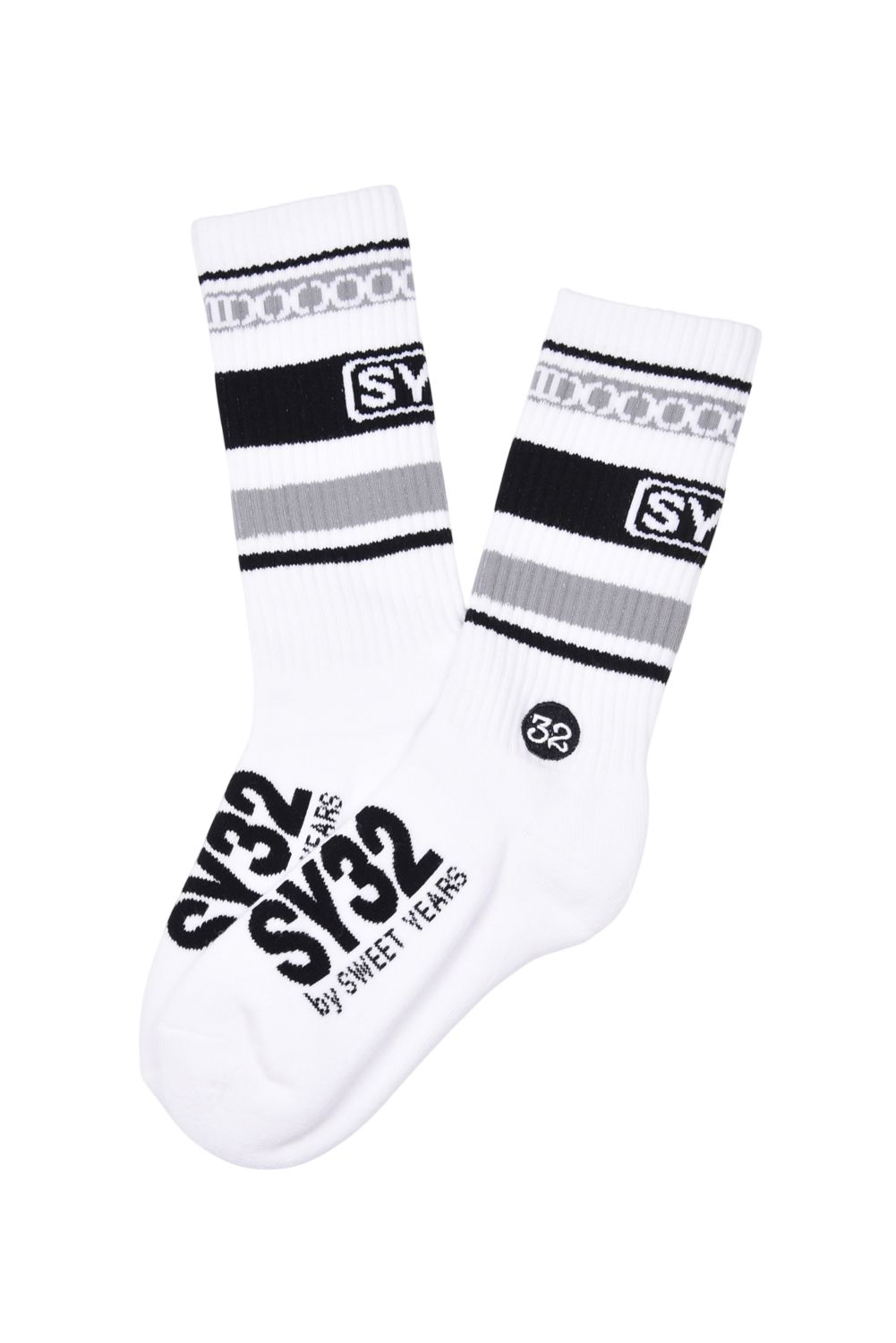 【26AW】 ORIGINAL LINE SOCKS / ラインデザイン ミドルソックス (ホワイト)