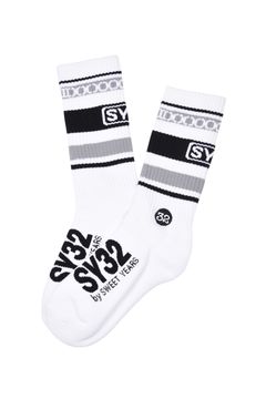 【26AW】 ORIGINAL LINE SOCKS / ラインデザイン ミドルソックス (ホワイト)