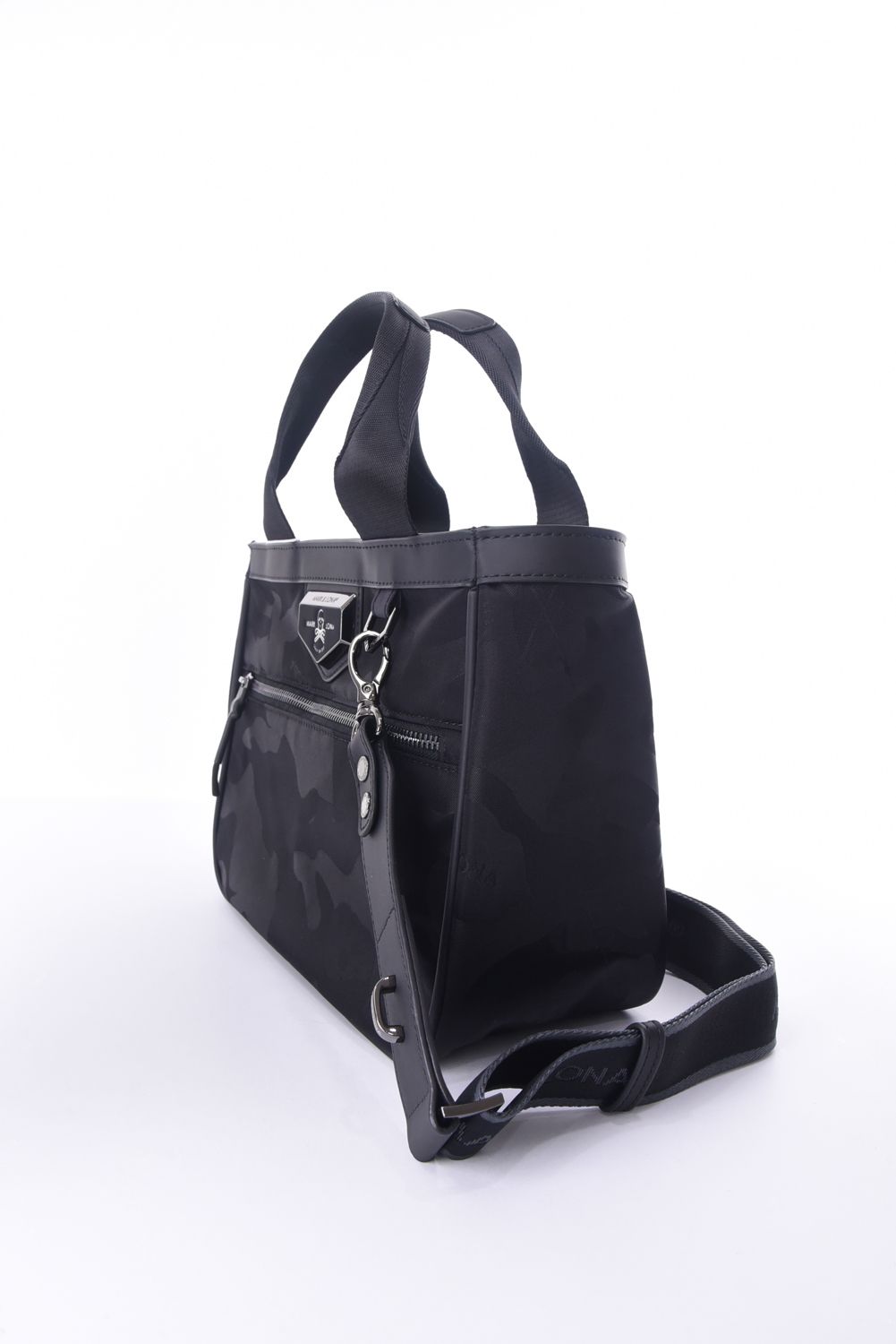 PREMIUM GAUGE CART BAG / コーデュラナイロン レザーパイピング オリジナルカモジャカード カートバッグ (ブラック)