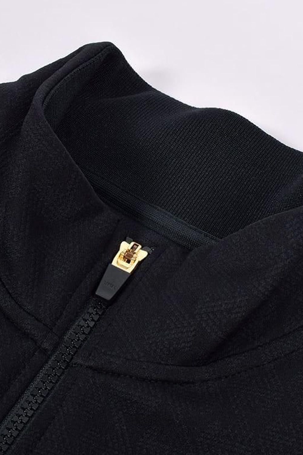 【25AW】 JACQUARD STAND COLLAR JACKET / ジャガード スタンド カラージャケット (ブラック)*