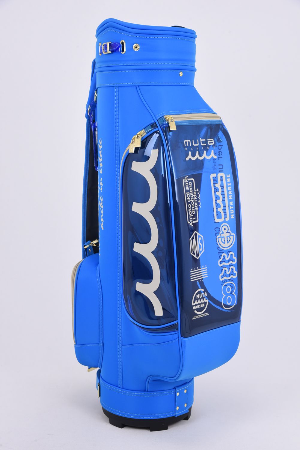 【銀行振込・代金引換不可】【返品・交換不可】 CADDY BAG & COVER / ナイロン×クリア キャディバッグ&ヘッドカバーセット (ブルー)