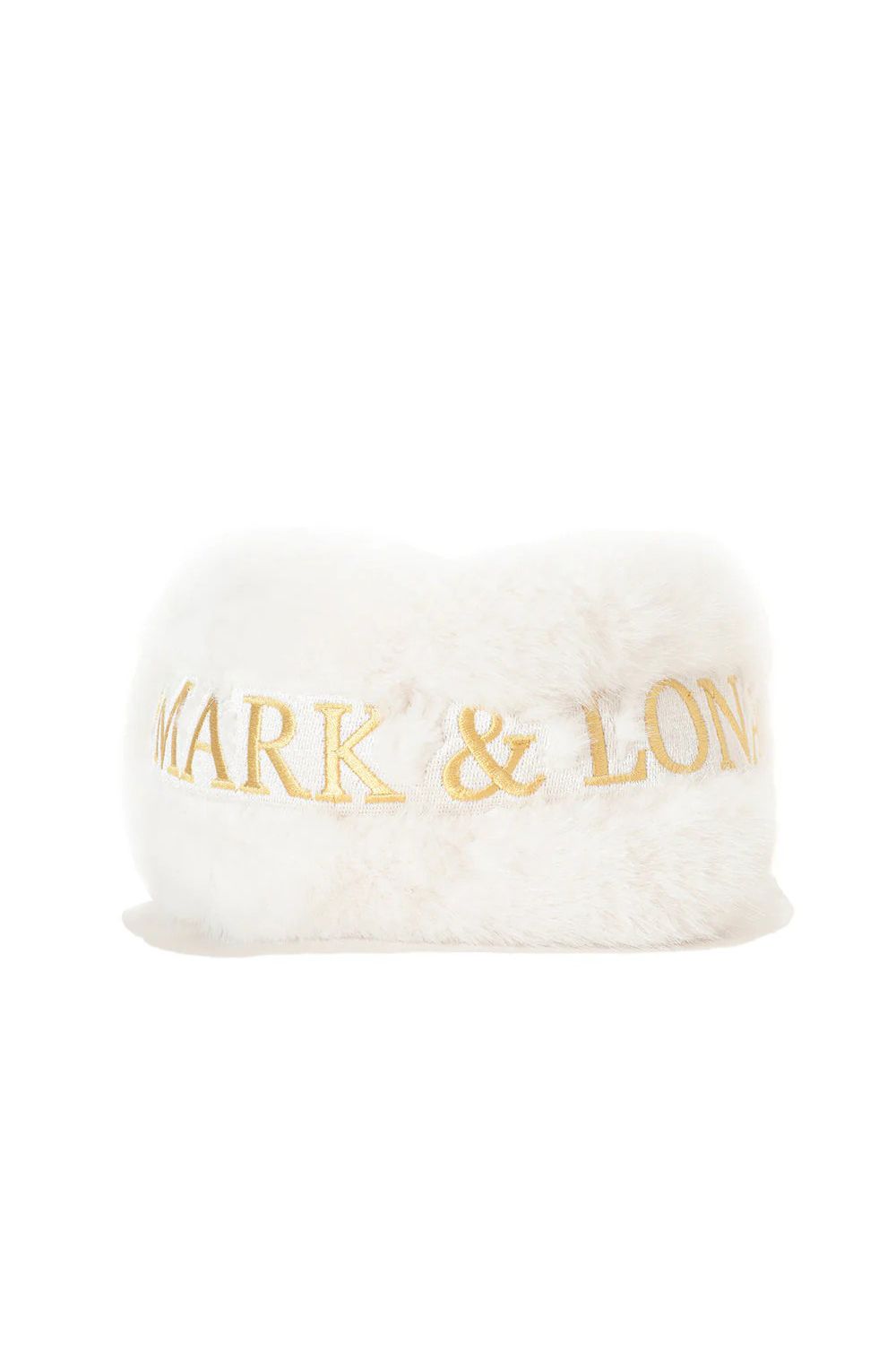 SVASTIKA FUR EARMUFFS / フェイクファー サークルスカル 2WAYイヤーマフ (ホワイト)