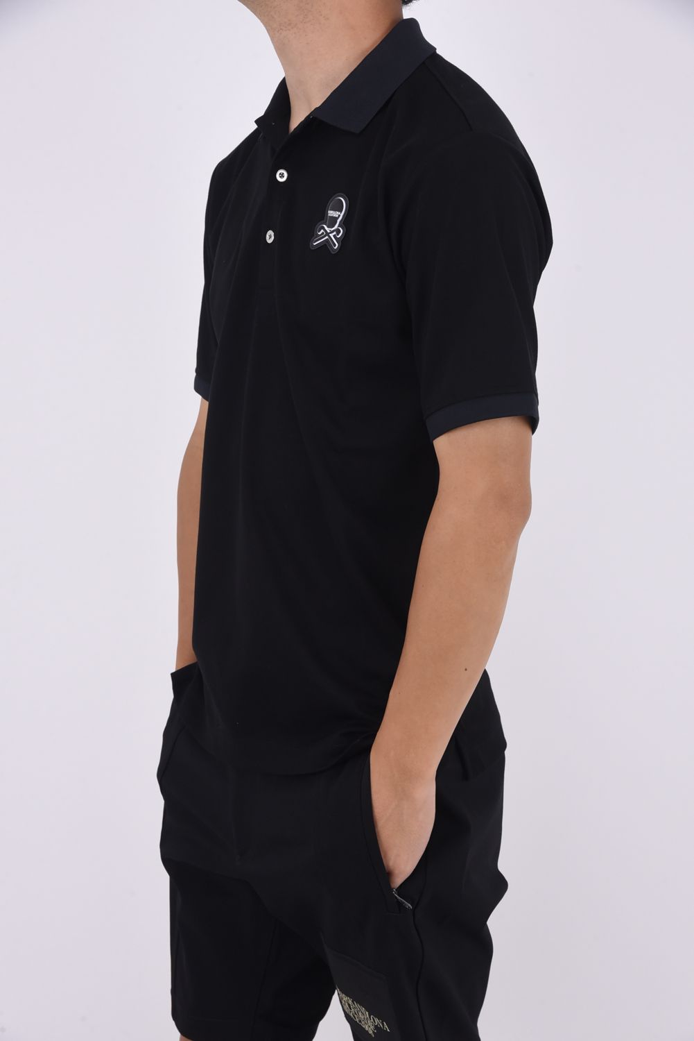 GARDA POLO / ブランクスカルワッペン ポロシャツ (ブラック)