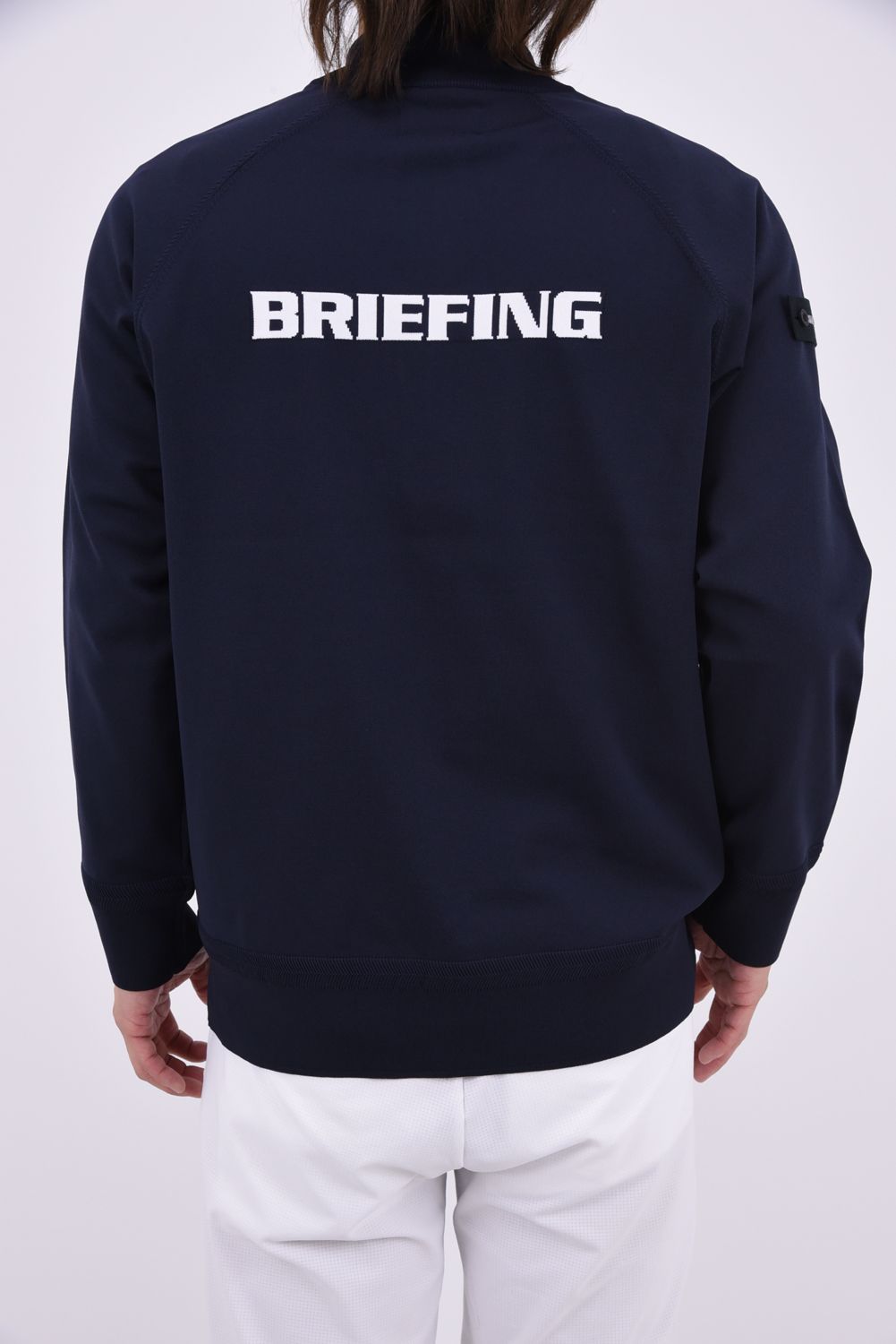 【26AW】 MEN’S PLANE KNIT HALFZIP / BGロゴ ハーフジップニット (ネイビー)