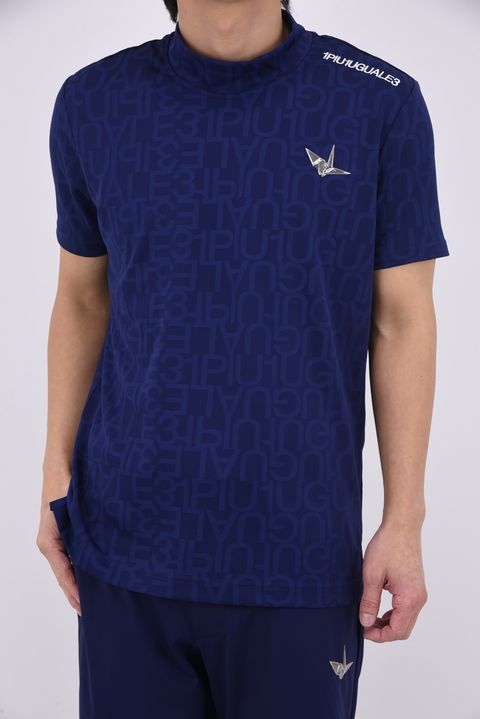 【26SS】 JACQUARD MOCK NECK  / ジャガード モックネック (ネイビー)