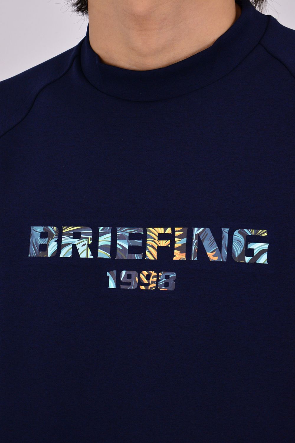【26SS】 CR MS BOTANICAL LOGO HIGHNECK RF / ボタニカルロゴ モックネックTシャツ (ネイビー)