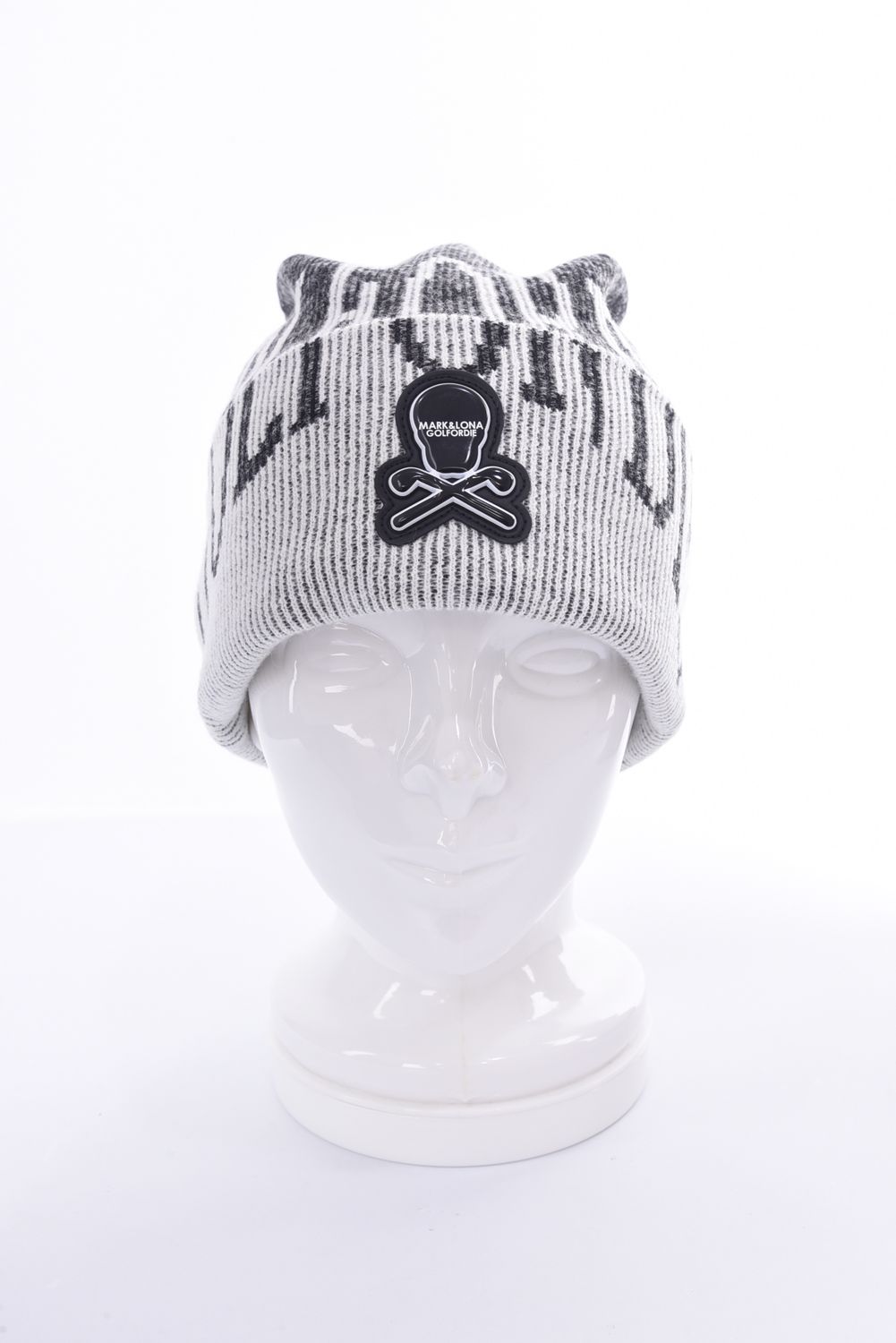 G.O.D MOHAIR BLEND BEANIE / ビッグロゴ ブランクスカル ニットビーニー (ホワイト)