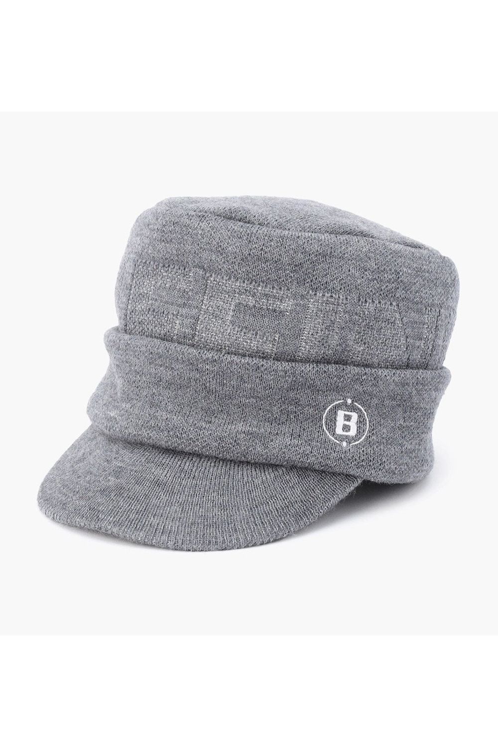 MS WR WOOL KNIT WORK CAP / ブランドロゴジャカード ニットワークキャップ (グレー)