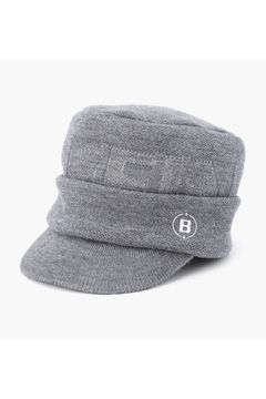 MS WR WOOL KNIT WORK CAP / ブランドロゴジャカード ニットワークキャップ (グレー)