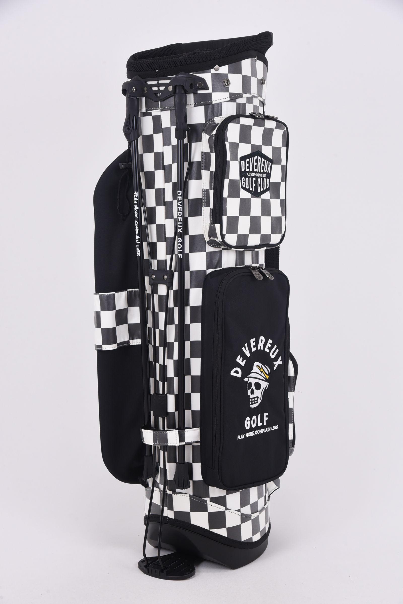 【銀行振込・代金引換不可】【返品・交換不可】 ALL CHECKER CADDIE BAG / 総チェック柄 スタンドタイプ キャディバッグ (ホワイト)