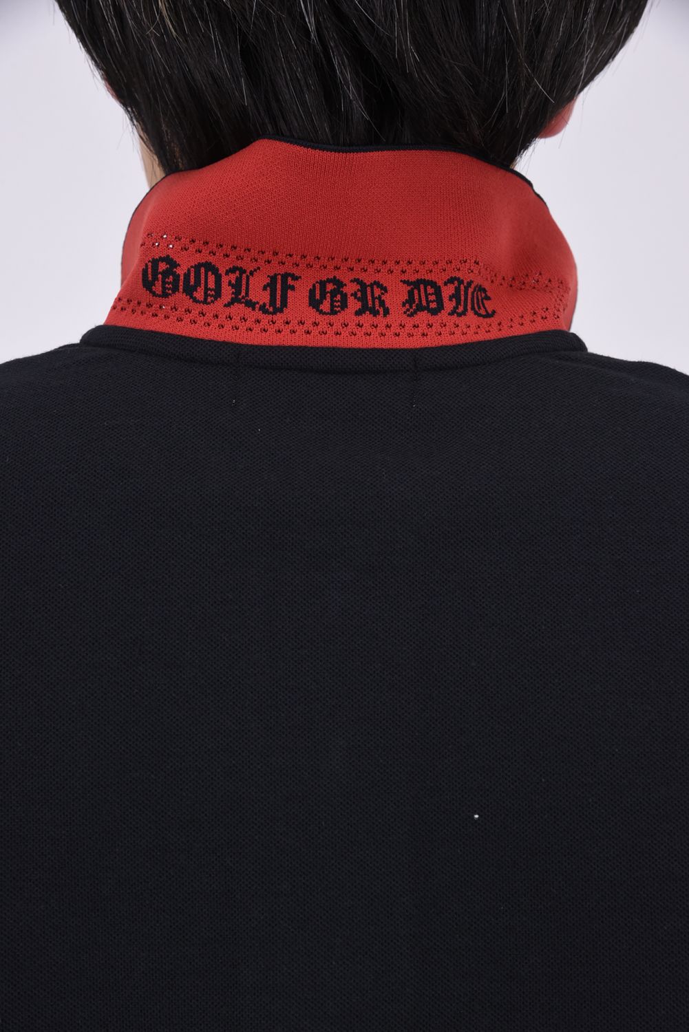 【26SS】 BONES PIQUE POLO / カノコ素材 ジャパンメイド BONEプリント ポロシャツ (ブラック)