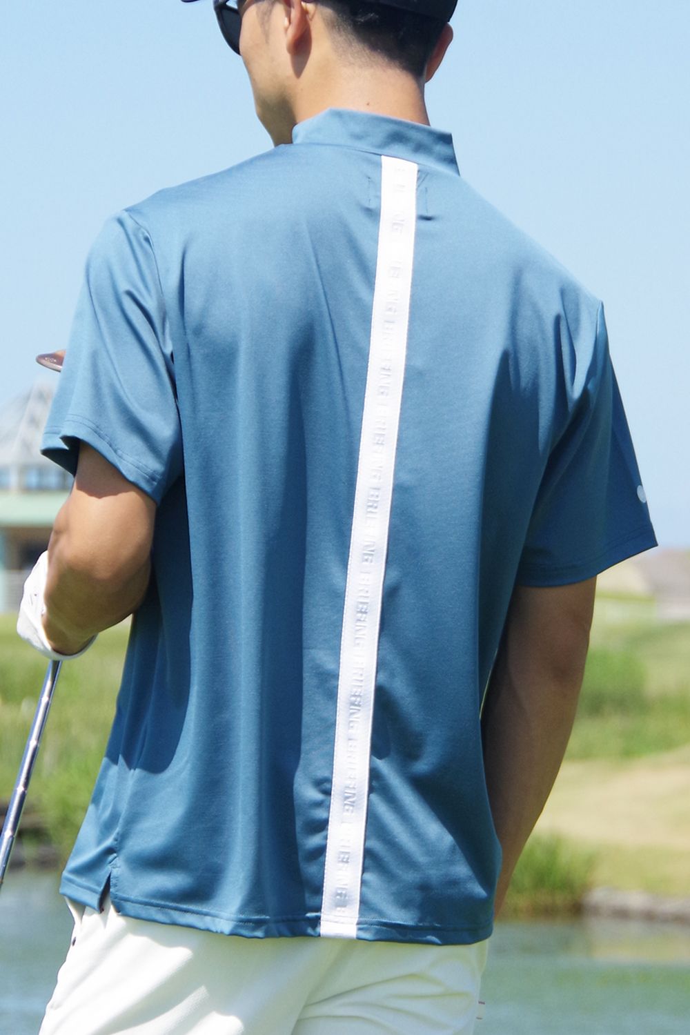 Briefing golf] MS back logo line polo Relax Fit – GQ SHOP