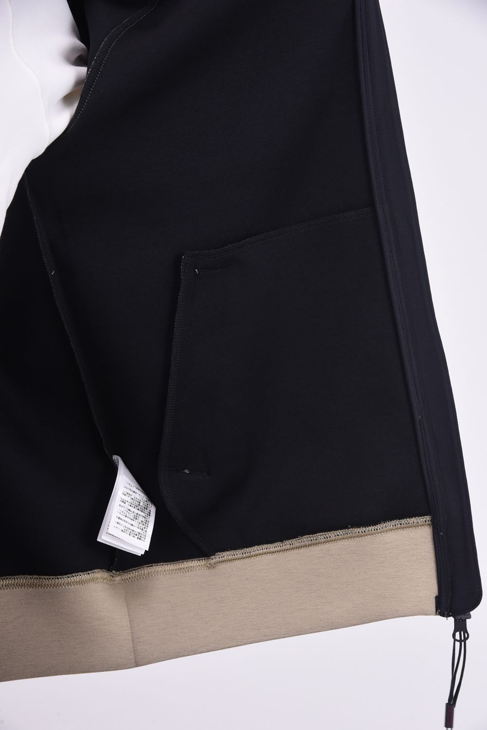 【秋冬仕様】 MENS WARM SIDE LOGO LINE BLOUSON / ラグランスリーブ ダンボールニット ロゴテープ ウォーム ブルゾン ベージュ