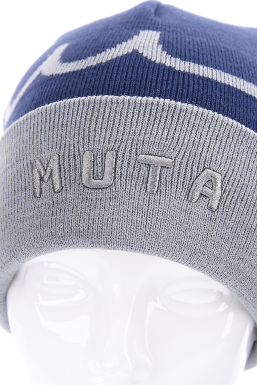 【25AW】 JACQUARD LOGO KNIT CAP / ジャカードWAVEライン ブランドロゴ ニットキャップ (ネイビー)