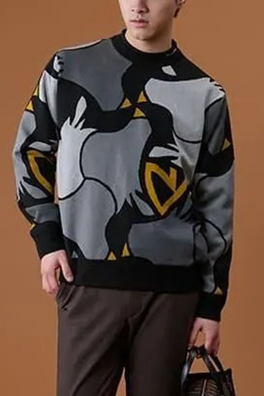 【26AW】 AIRSHUT BIRDSTILE KNIT / エアシャット バーズタイルニット (ブラック/オフホワイト)*