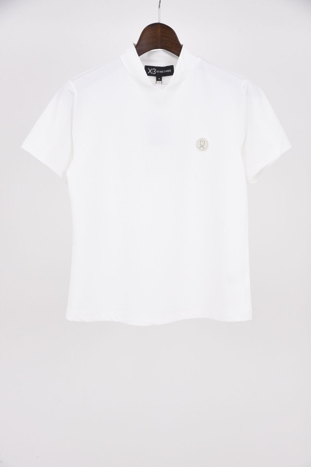 【26SS】【レディース】 DOT MESH MOCK TEE / ドットメッシュ モックネックTシャツ (ホワイト)