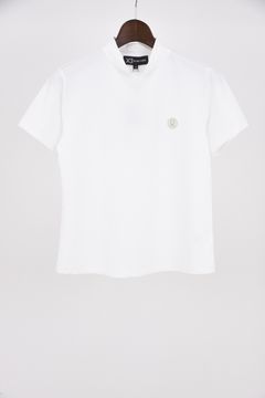 【26SS】【レディース】 DOT MESH MOCK TEE / ドットメッシュ モックネックTシャツ (ホワイト)