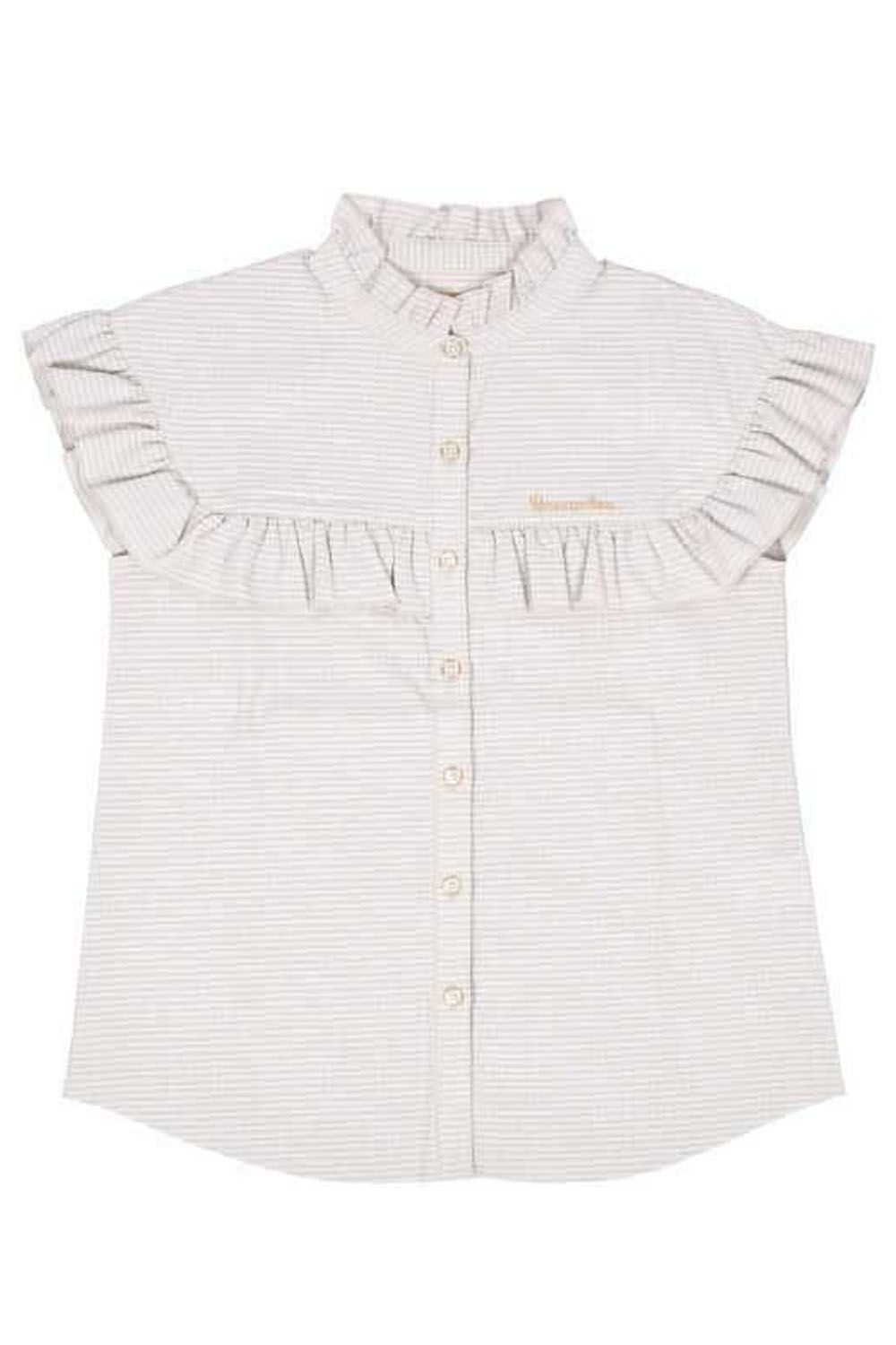 【25SS】【レディース】 WOMENS DOT AIR FRILLED BLOUSE / ドットエアー フリルブラウス (ベージュ)*