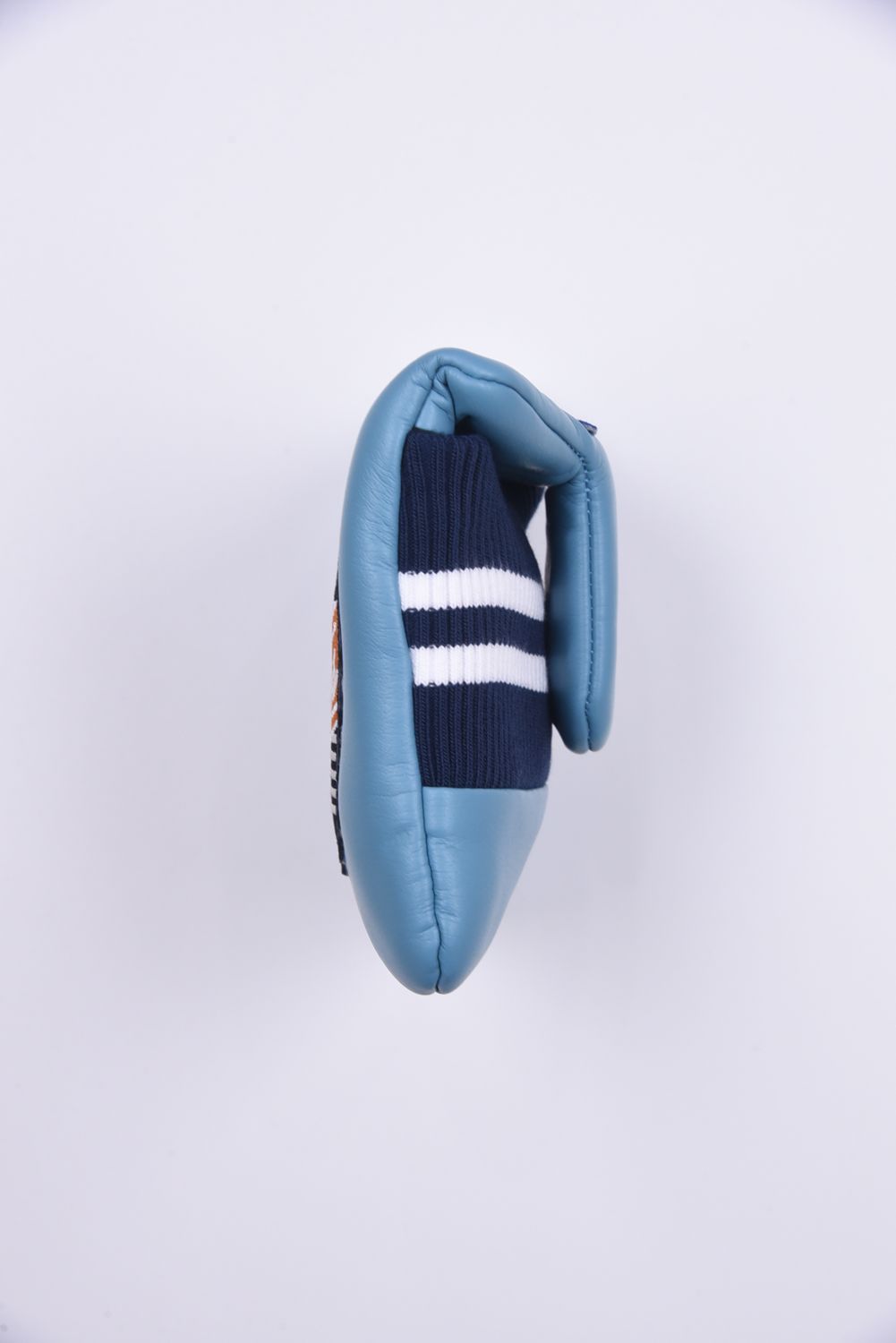 U-LEATHER MALLET PUTTER COVER / シンセティックレザー ワッペン マレット型 パターカバー (オーシャンサイドブルー)