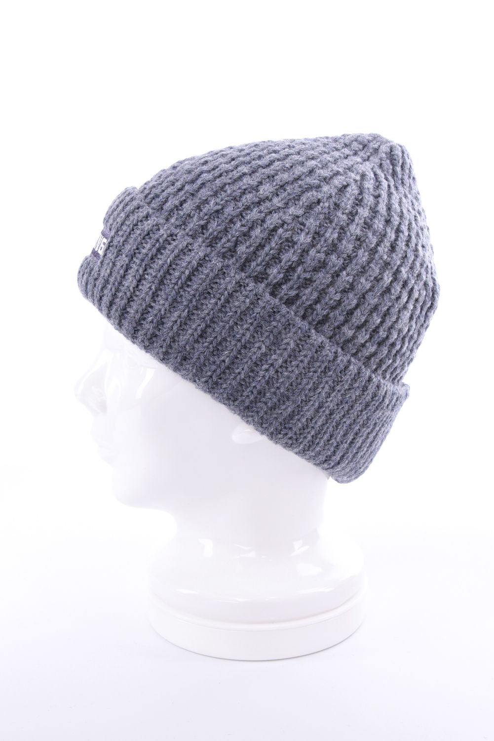 【26AW】 MEN’S WR WOOL KNIT BEANIE / ブランドロゴパッチ リブ編みニットビーニー (グレー)
