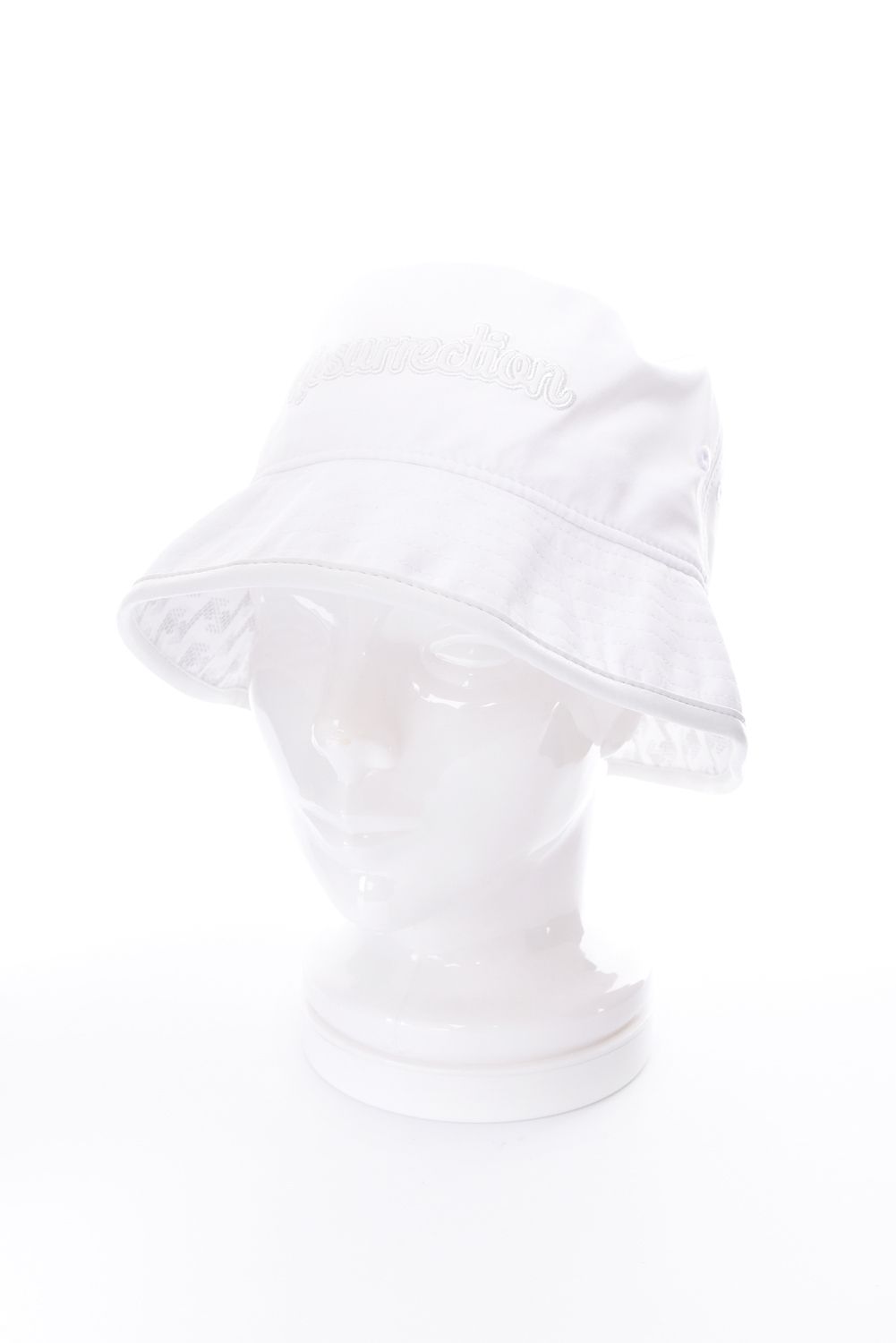 【26SS】 SYNTHETIC LEATHER BRIM BUCKET HAT / シンセティックレザーブリム バケットハット (ホワイト)
