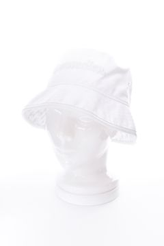 【26SS】 SYNTHETIC LEATHER BRIM BUCKET HAT / シンセティックレザーブリム バケットハット (ホワイト)