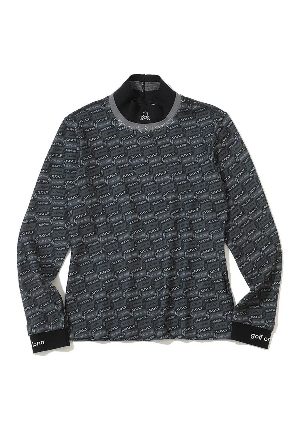 【2025AW】【レディース】 DÉPÊCHE HIGH NECK FLEECE SHIRT / マイクロフリース ジオメトリックパターン モックネックインナー (グレー)