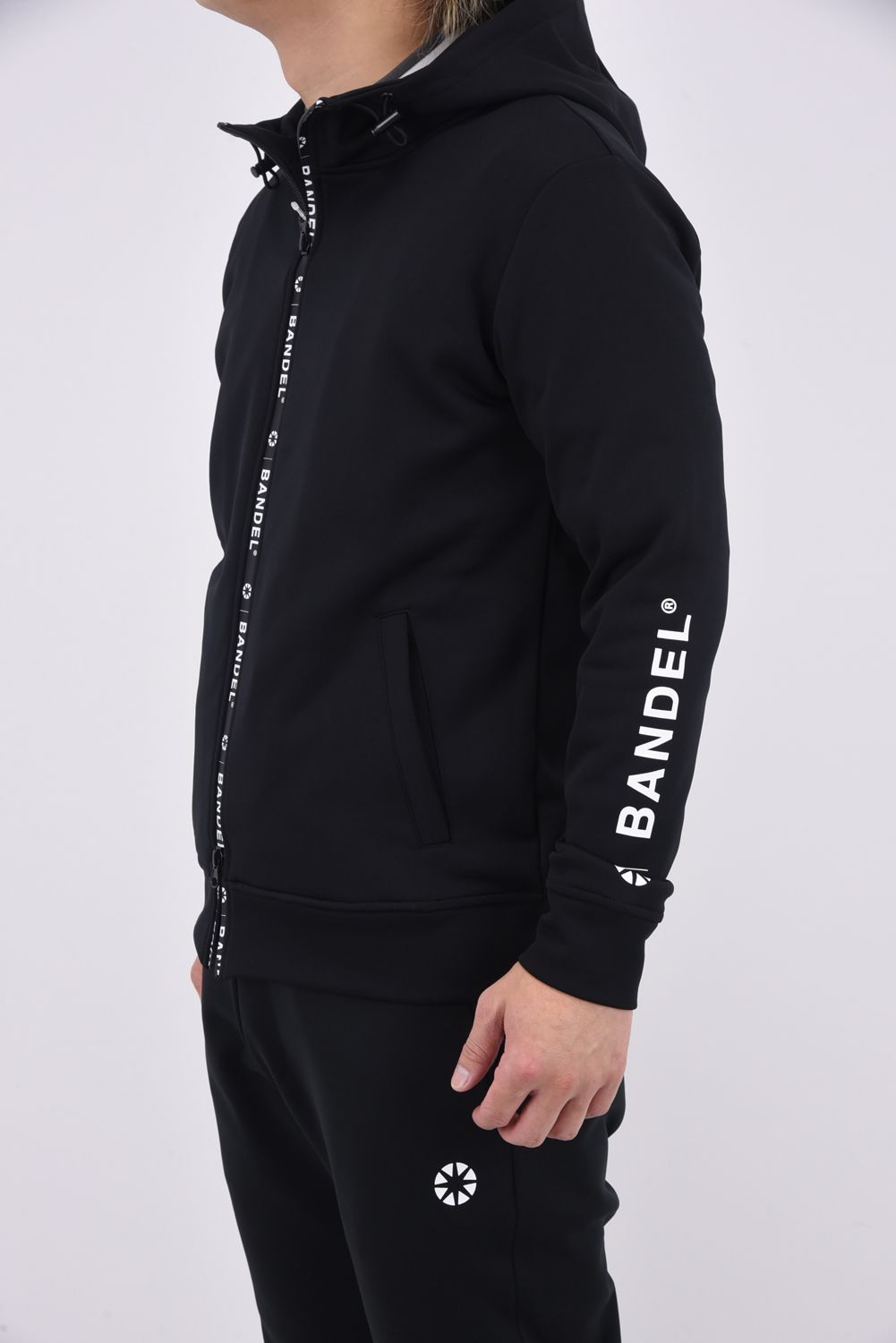BASIC FULL ZIP PARKA MENS / テックスブリッド 止水ファスナー ジップアップパーカー (ブラック)
