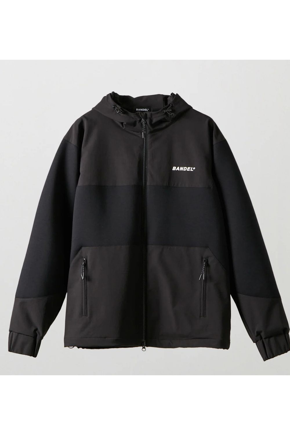 【26AW】 BONDING COMBINATION ZIP HOODIE / ボンディングコンビネーション ジップアップパーカー (ブラック/ブラック)
