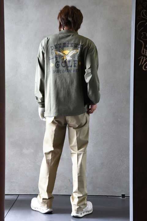【DEVEREUX GOLF】 オリーブ×ベージュのアースカラーコーデ