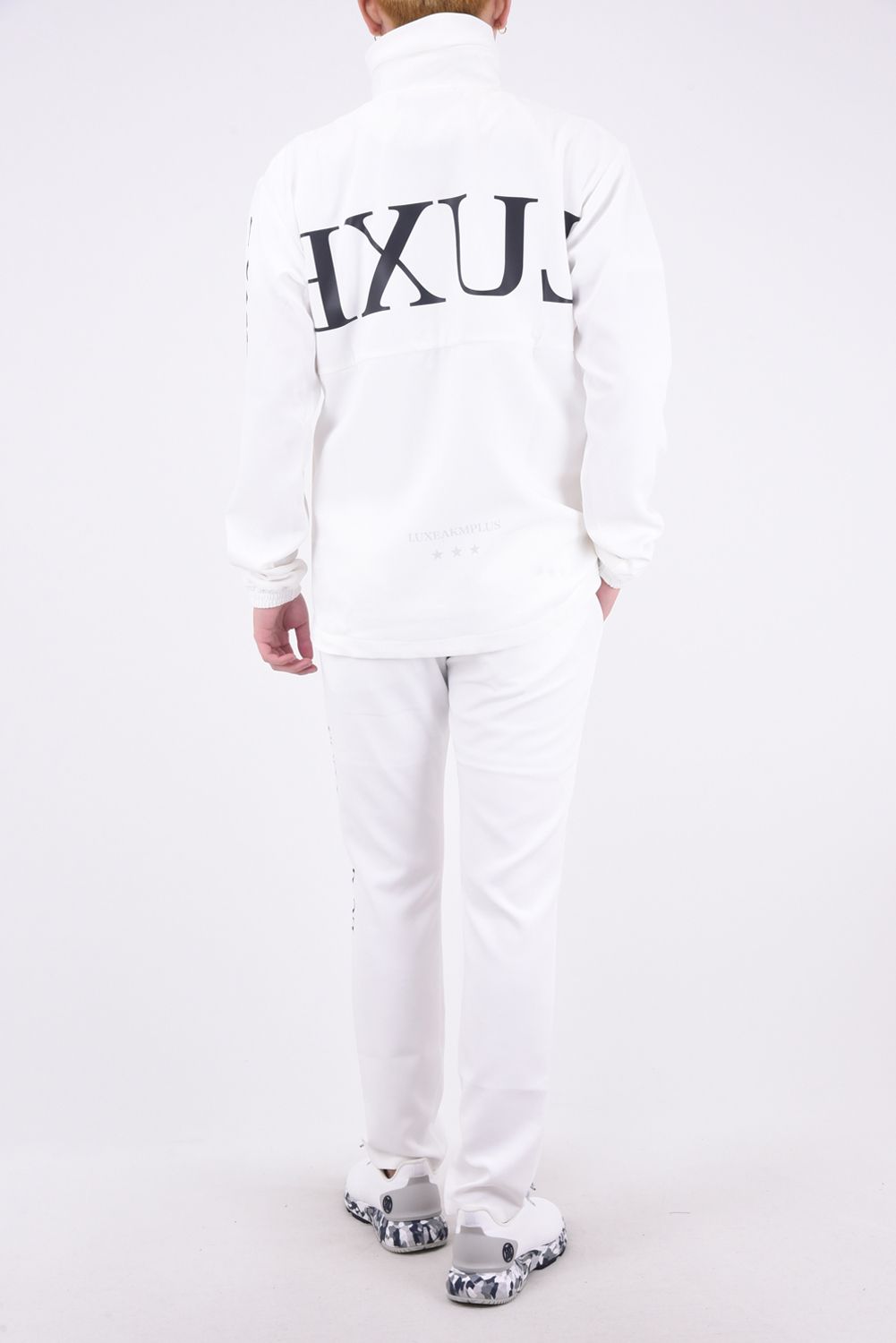 【春夏仕様】BASIC LOGO PANTS / ベーシックロゴ ストレッチ ロングパンツ (ホワイト)