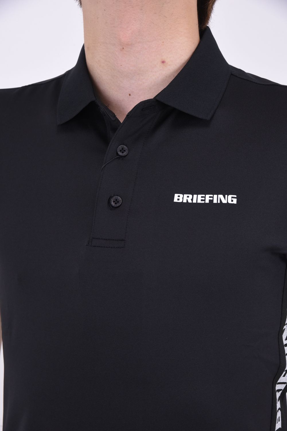 BRIEFING - MENS SIDE LOGO LINE POLO / サイドロゴテープ ボタン