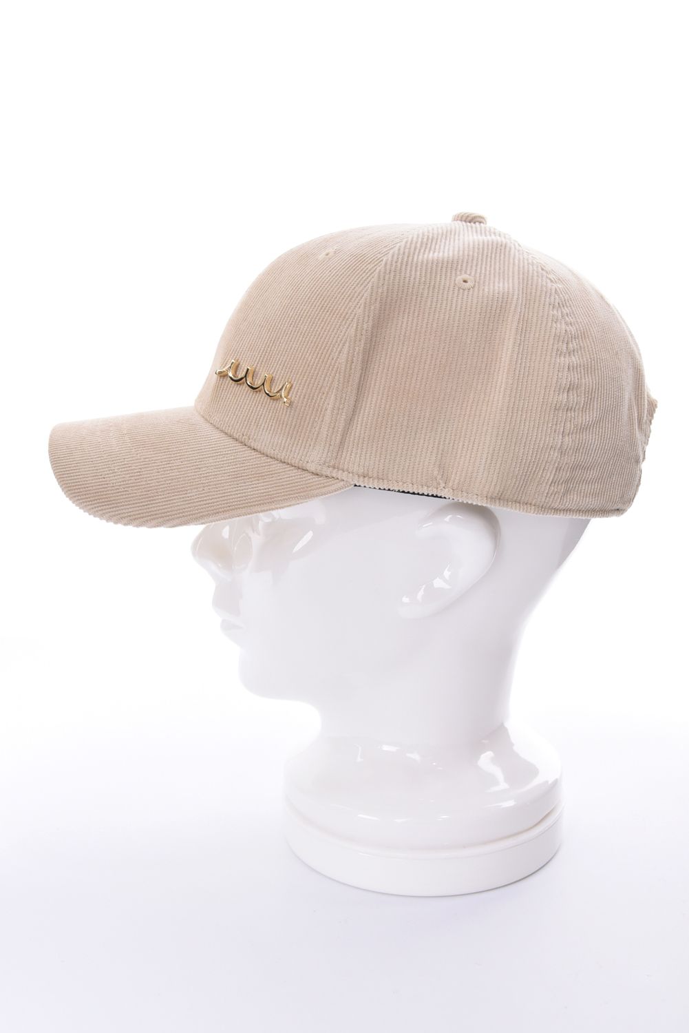 【26AW】 METAL LOGO CORDUROY CAP / WAVEメタルプレート コーデュロイキャップ (ベージュ)