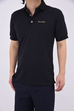 【25SS】 MENS GM JACQUARD POLO / オリジナルテキスタイルジャガード ポロシャツ (ブラック)