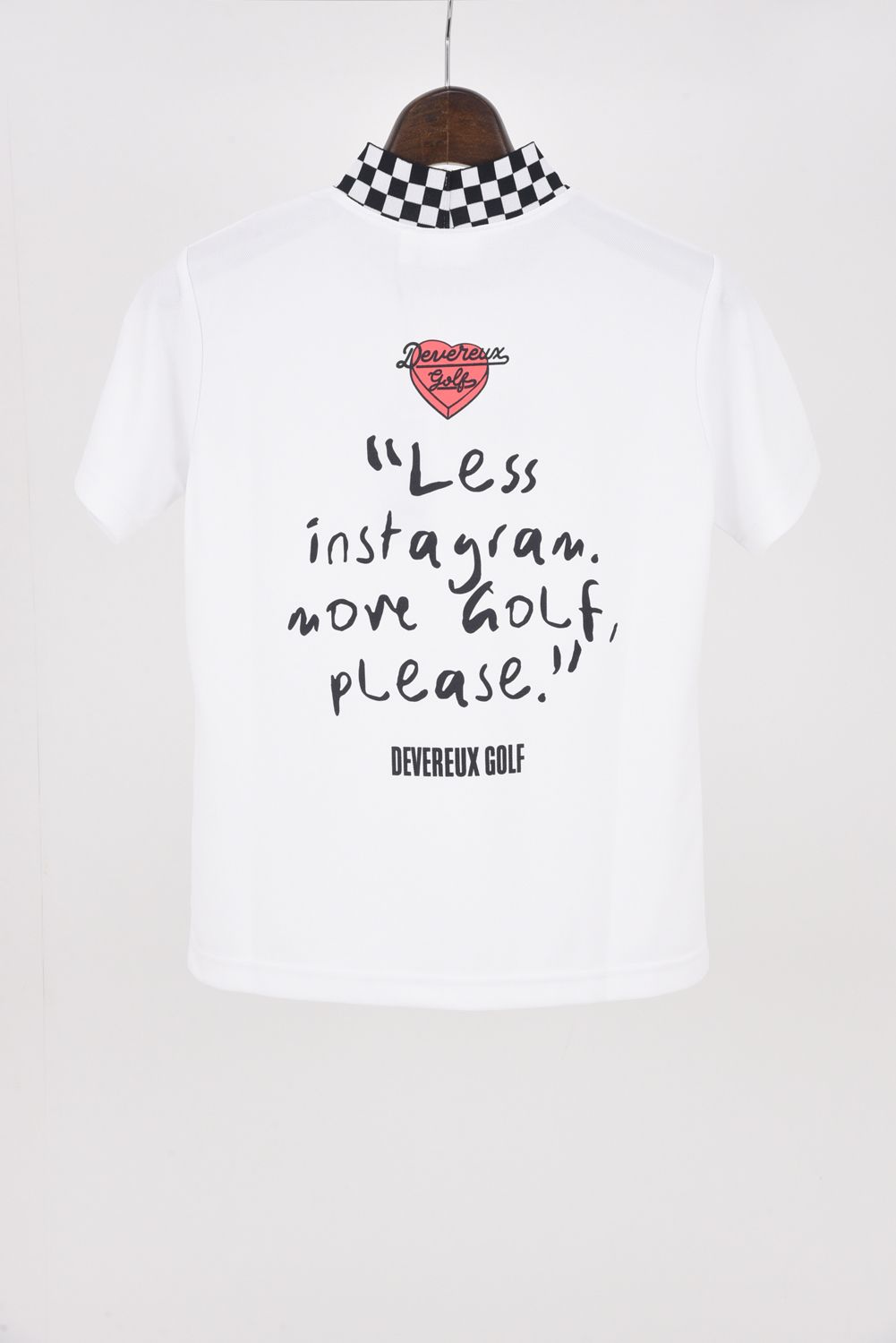 【25SS】【レディース】 ICON CHECKER RIB MOCK TEE / メッセージプリント モックネック (ホワイト)