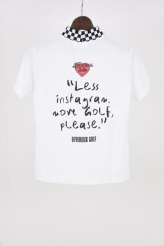 【25SS】【レディース】 ICON CHECKER RIB MOCK TEE / メッセージプリント モックネック (ホワイト)