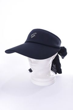 【レディース】 【LUXE】 VISOR / リボンテール サンバイザー (ブラック)