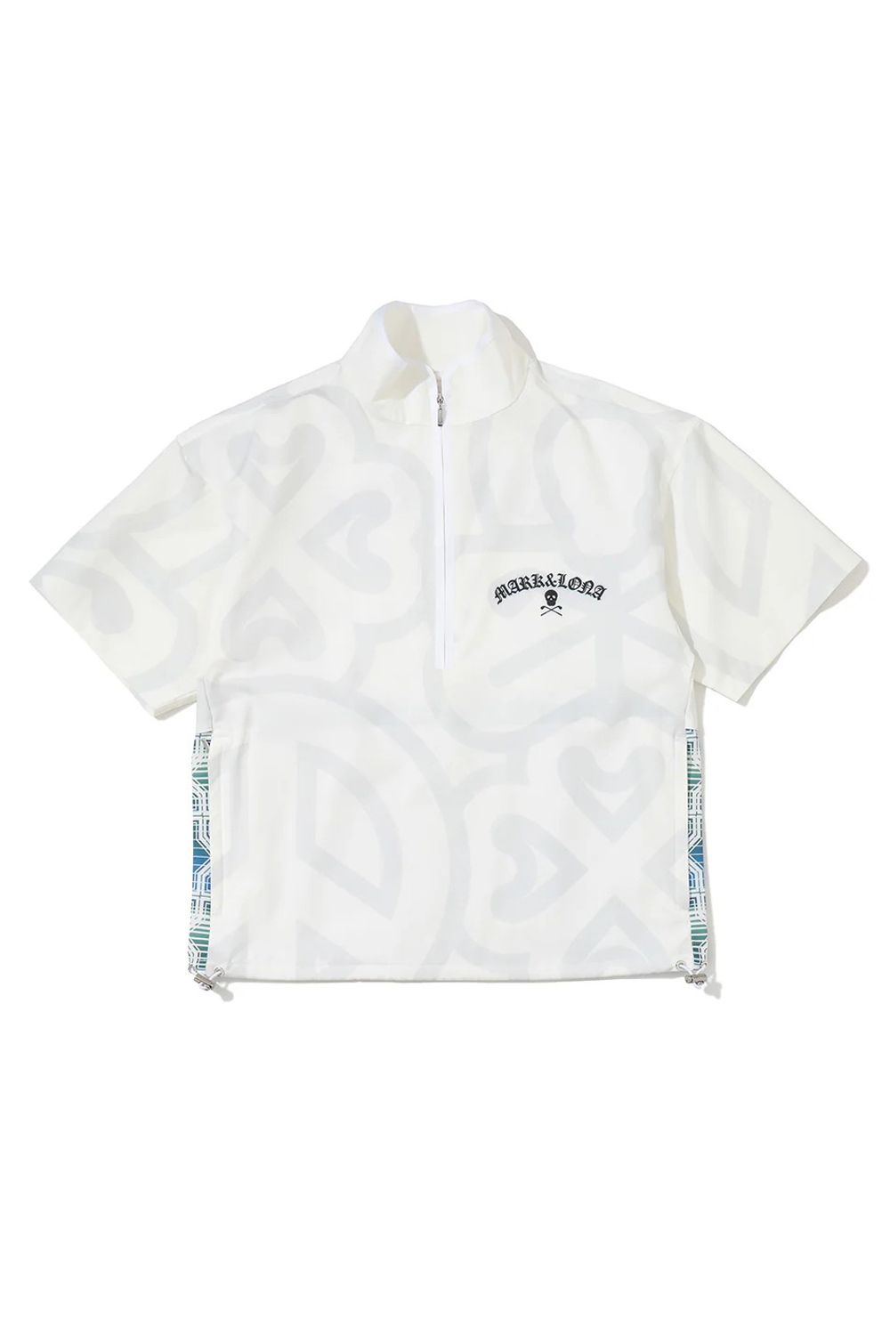 【26SS】 IMPERIAL VENT TECH JACKET / ジオメトリックパターン ショートスリーブ スタンドカラージャケット (ホワイト)