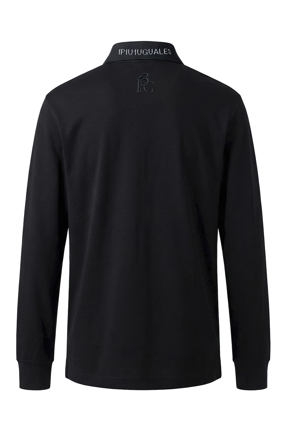 【26AW】 Wool Collar LogoLong Sleeve Polo / ウール カラー ロゴ ロングスリーブ ポロTシャツ (ブラック) (10月入荷予定)