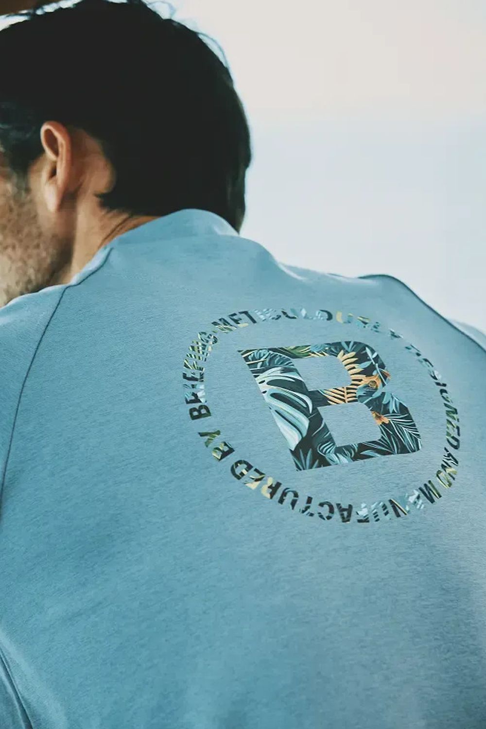 【26SS】 CR MS BOTANICAL LOGO HIGHNECK RF / ボタニカルロゴ モックネックTシャツ (ブルーグレー)