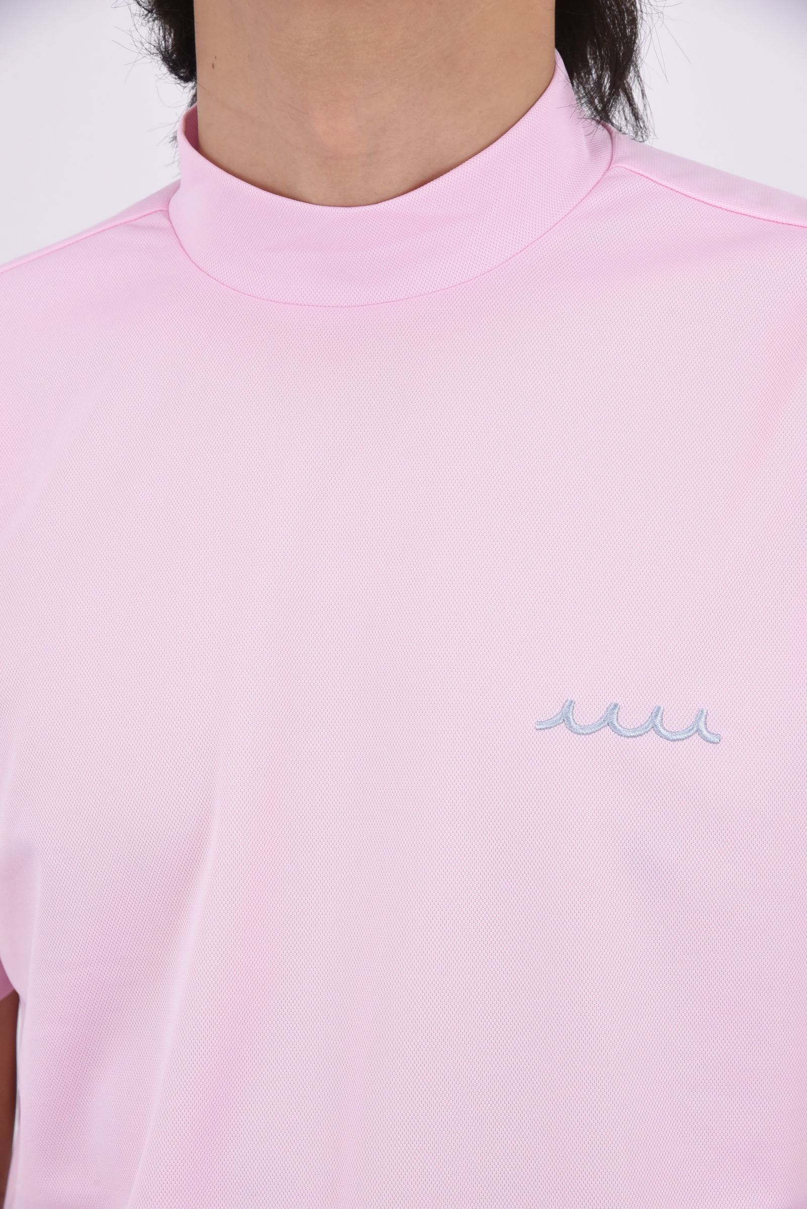 【26SS】 MOCK NECK / バックプリント ベーシック モックネックTシャツ (ピンク)
