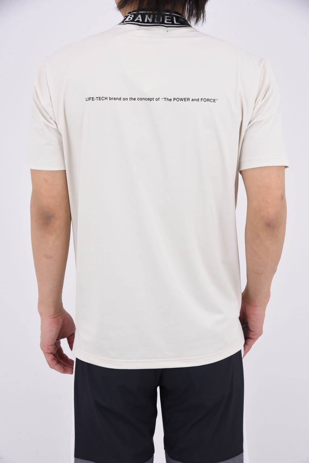 【26SS】 JACQUARD MOCK NECK / ジャガード織り モックネックTシャツ (オフホワイト)