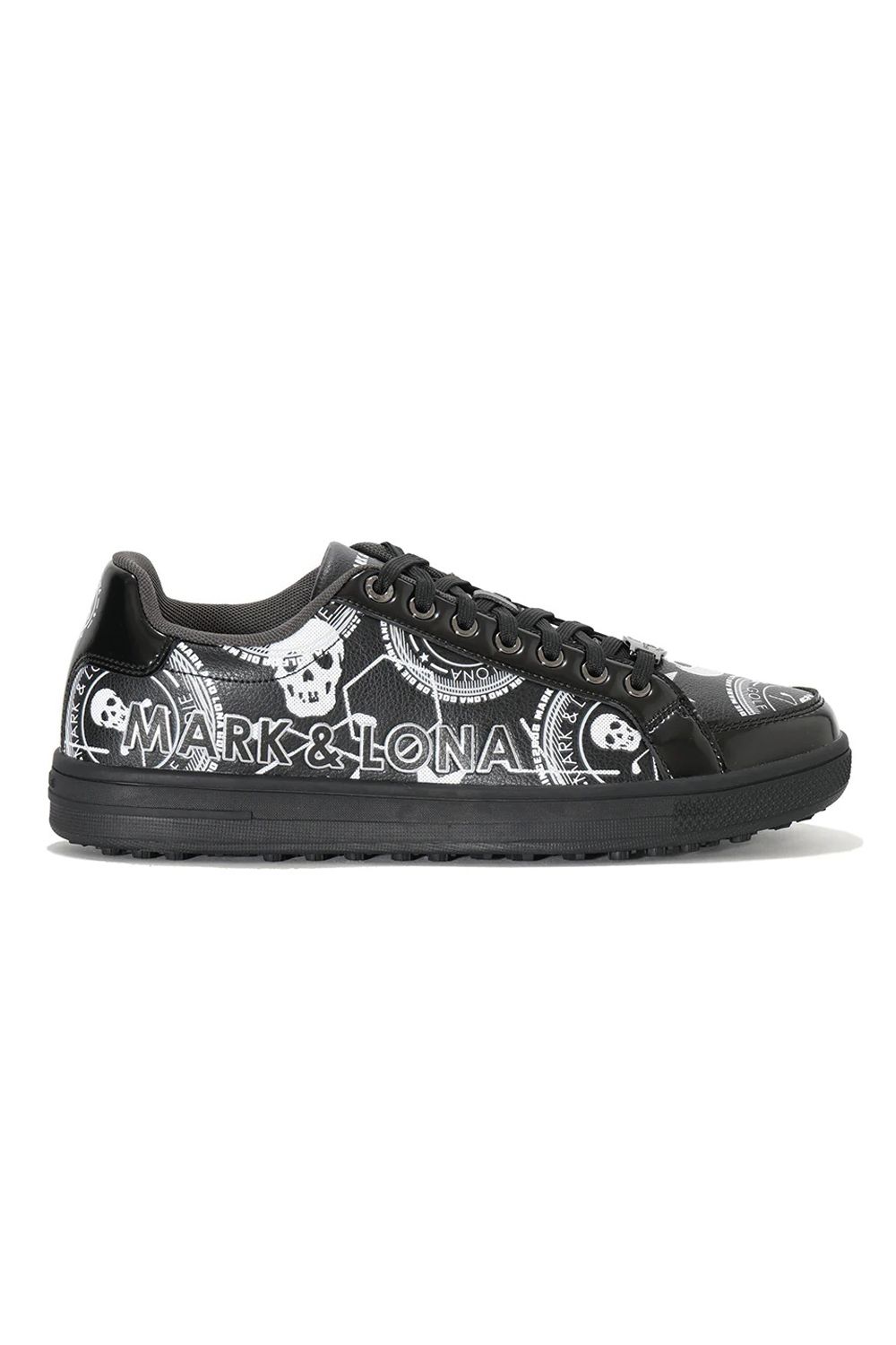 【26AW】 ATRAS SPIKELESS GOLF SNEAKERS / ロゴグラフィック ローカット スパイクレススニーカー (ブラック)
