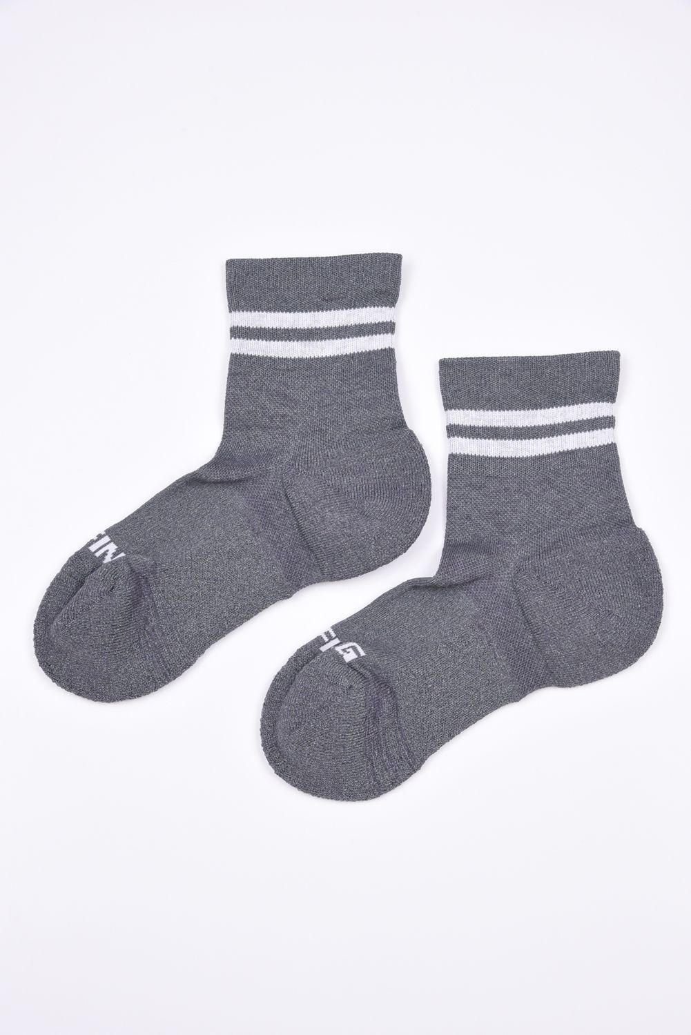 【26AW】【レディース】 WASHI LINE SOCKS / コーデュラコットン ライン ショートソックス (グレー)