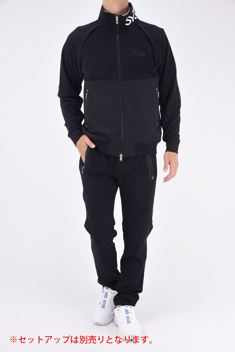 【ABSOLUTE】 VUELTA SWEAT PANTS / ロゴプリント 裏起毛 ストレッチパンツ ブラック*