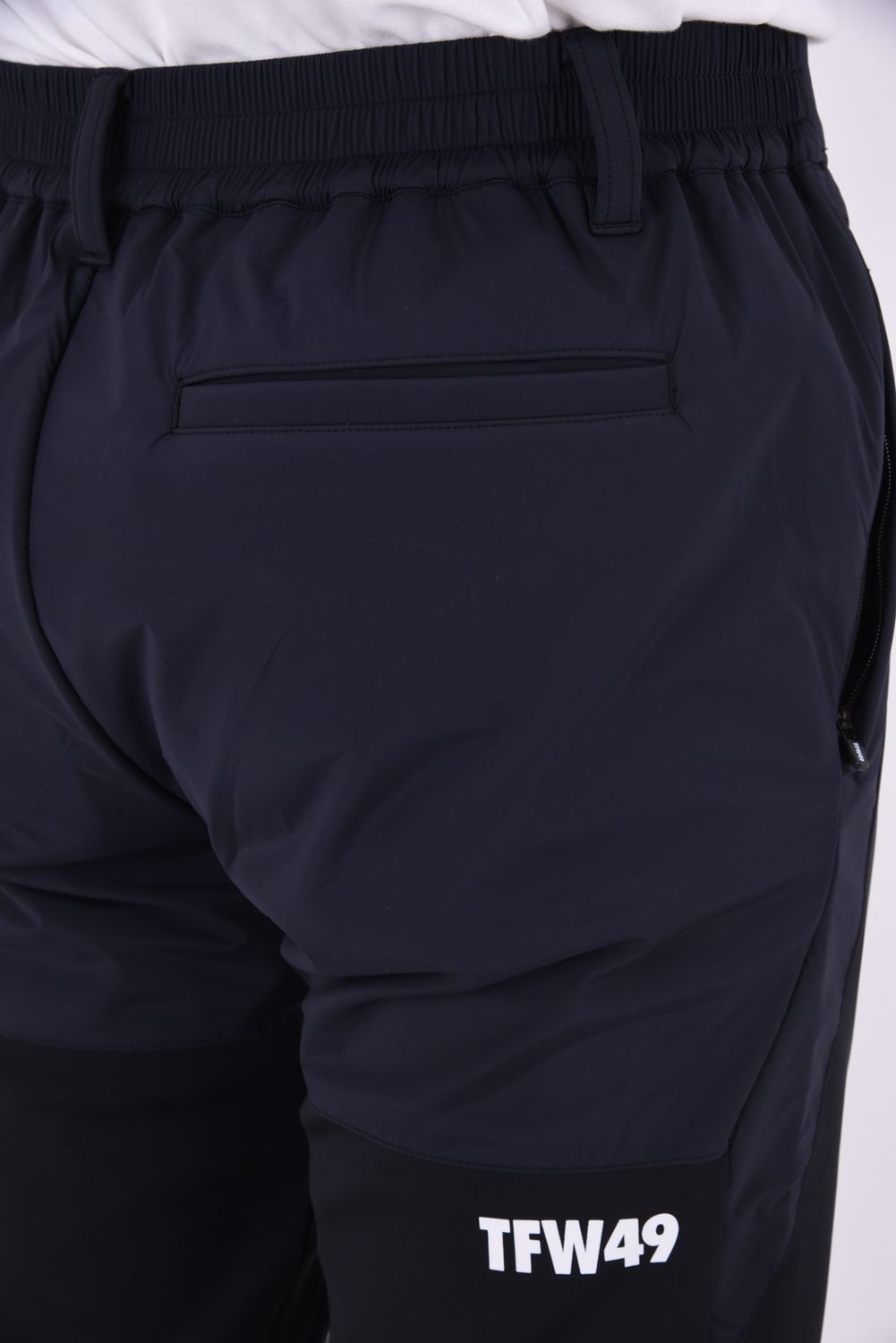 【26AW】 STRETCH HYBRID PANTS / ストレッチナイロン&ダンボールニット ロングパンツ (ブラック/ブラック)
