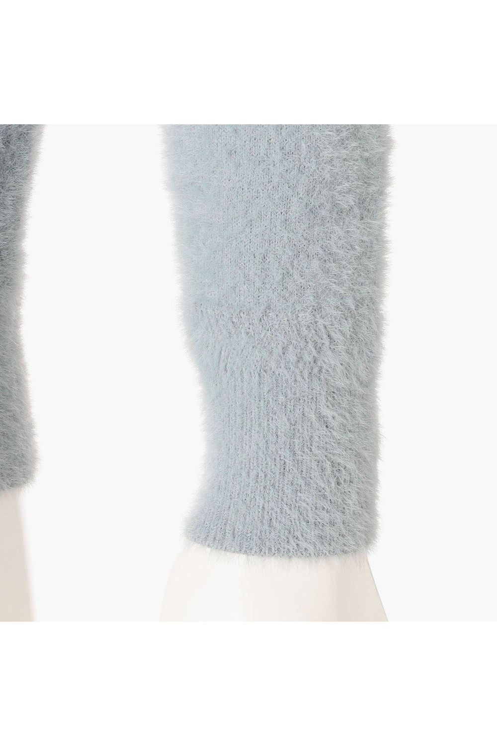 【26AW】 MEN’S SHAGGY KNIT TURTLENECK / ブランドロゴ タートルネック シャギーニット (サックス)